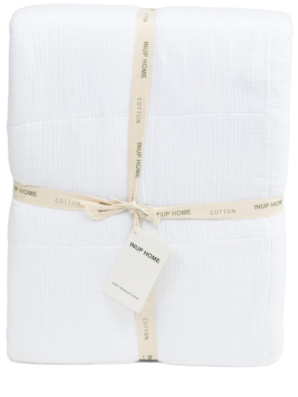 INUP HOME White Cotton Gauze Quilt